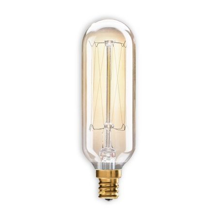 BULBRITE 40w T8 Dimmable Candelabra Base (E12) Incandescent Light Bulb Antique Nostalgic Thread 2200K, 4PK 861383